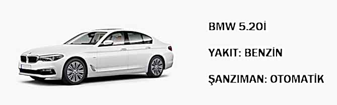 bmw 520 kiralık